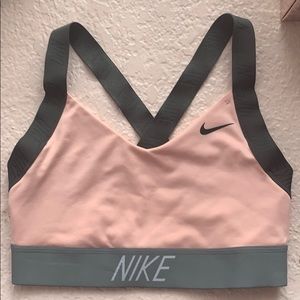 nike sports bra (link pink and gray)